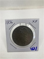 1836 Bust Half XF