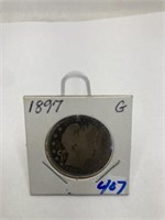 1897 Barber Quarter Ag/G