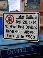 Lake Dallas Metal Sign