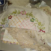 LARGE LOT OF OLD DOILIES