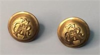 G.A.R. Brass Shirt Buttons Set of 2