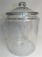 GLASS COOKIE JAR W/LID