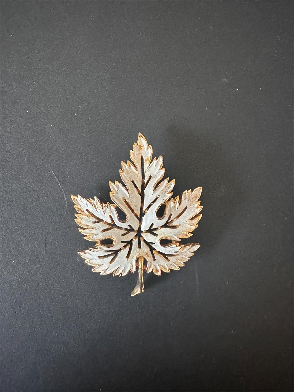 Trifari Gold-Tone Maple Leaf Brooch