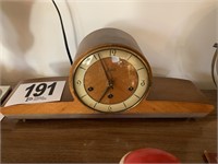 Schutz Mid Century Clock w/Key (19"L x 4 1/2"D x
