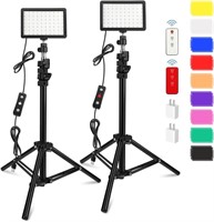 2 Pack 70 LED Video Light with Tripod Stand/Color