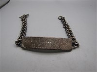 Sterling Silver U.S.M.C.R. Bracelet