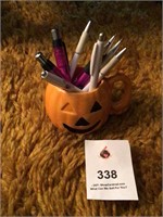 halloween mug with pens