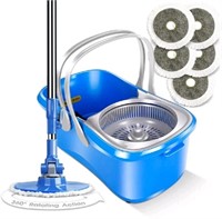 New Masthome Spin Mop and Bucket, 360° Spinning Mo