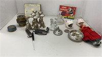 Misc Knick knacks lot: small silver plated