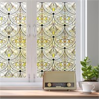 Add.Heres 3D Stained Glass Window Film, Decorative