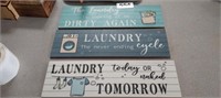 3 LAUNDRY SIGNS