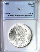 1889 Morgan Silver $1 NNC MS-65 Price Guide $275