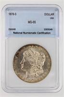 1878-S Morgan Silver $1 NNC MS-65 Price Guide $400