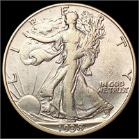 1938-D Walking Liberty Half Dollar NEARLY