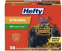 Hefty Strong Lawn & Leaf Trash Bags, 39 Gallon