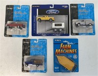 1/64 5 pcs Pick Ups and Trailers