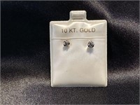 10 Kt. Gold and .20 Ct. Diamond stud earrings