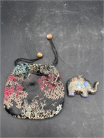 Vintage Chinese Cloisonné Elephant Pendant
