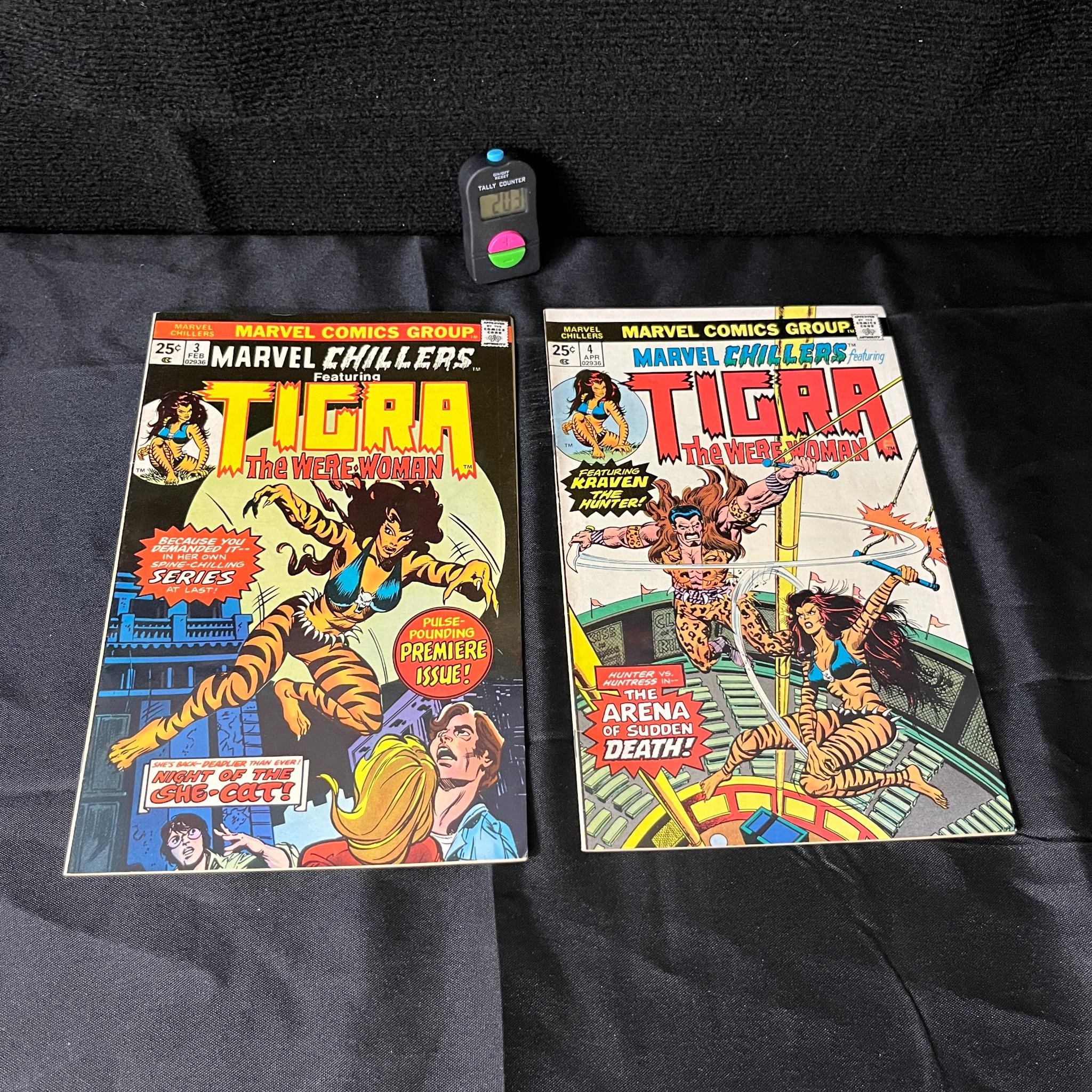 Marvel Chillers 3 & 4 1st Tigra Solo Story +