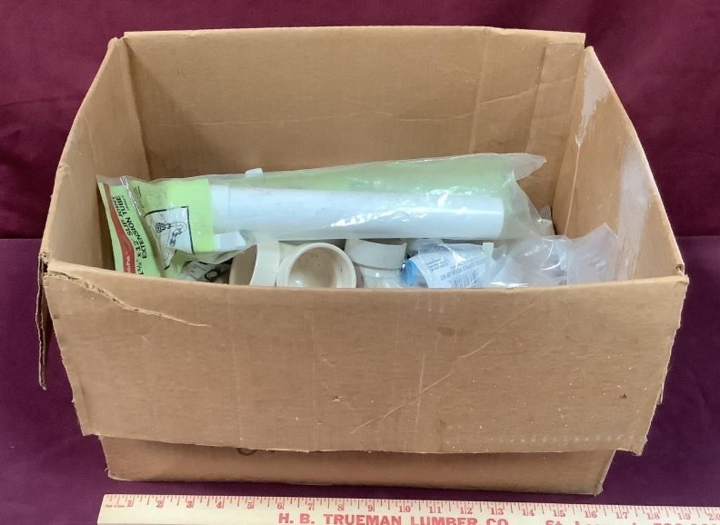 Box With Variety Of Plumbing Supplies