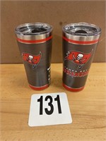 PAIR OF BUCS 20 OZ. SS TERVIS TUMBLERS