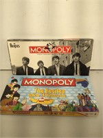 2 Beatles Monopoly Board Games. Open Boxes,