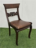 CRAVED BACK CHAIR - 33" TALL X 18.5" WIDE X 18" D