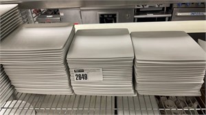 1 LOT 80 9IN SQUARE PLATES