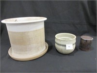 A Lot of 3 Art Pottery Vessels