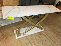 METAL FRAME SOFA TABLE 55INLX14INDX31.5INH FAUX MA