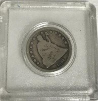 1861 SILVER SEATED HALF