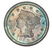 1852 Braided Hair Copper Large Cent *Stunning