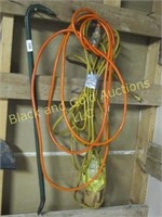 Shop Light, Extension Cord, Crowbar