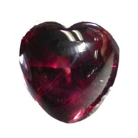 Genuine 0.60ct Heart Cabochon Rhodolite