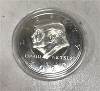 Donald Trump Coin Silvertoned