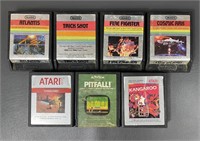 Seven Atari Game Cartridges