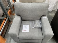 York Grey Fabric Arm Chair