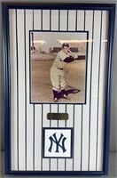 Yogi Berra Signed Photograph In Yankees Frame