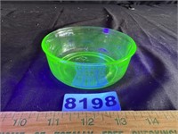 Green Uranium Glass Bowl