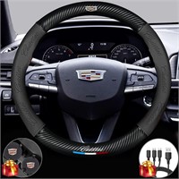 SMuiory Steering Wheel Cover Compatible with Cadil