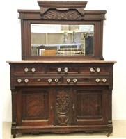Marble Top Dresser with Glass Pulls