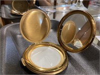 Stratton compact mirror gold tone