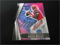 Malik Willis signed ROOKIE football card COA