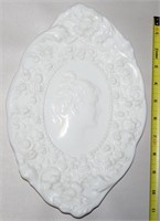 Vtg Fostoria Jenny Ling Milk Glass Dresser Tray