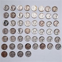 52 Mercury Silver Dimes