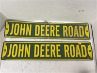 2 metal John Deere Road signs. 5x 24