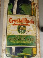 Crystal Rock Ginger Ale Tin Advertising Sign