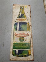 Crystal Rock Ginger Ale Tin Advertising Sign