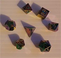 Dungeons and Dragons Metal Rainbow Dice