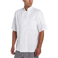 M  Sz Med Chef Code Basic Short Sleeve Chef Coat w